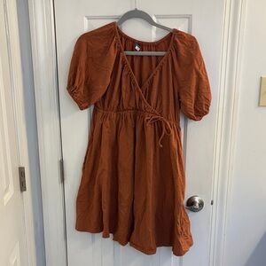 Old Navy Terracotta Midi Maternity Dress